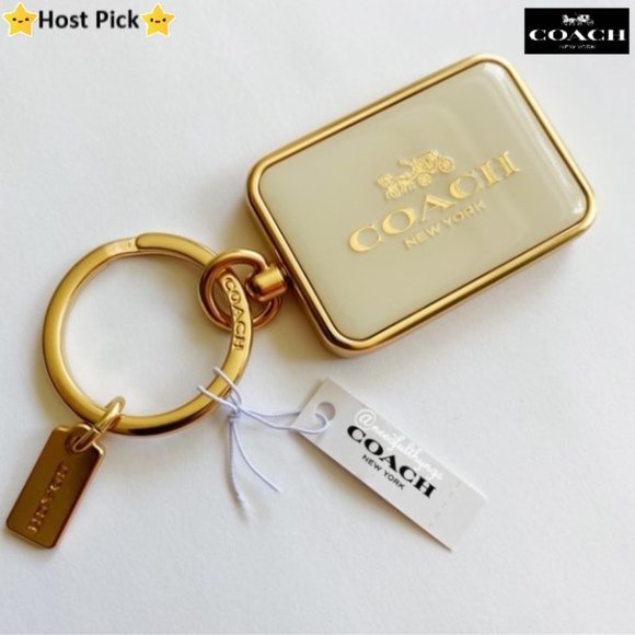 Coach Accessories - PRICE FIRM - Authentic COACH Bag Charm / Key Fob Horse & Carriage Ivory/Gold NWT